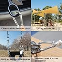 Keycraze Steel Snap Hook – Heavy Duty Safety Lock Cable Attachment | SnapHooks for Weight-Lifting, Mountain Climbing, Gym and Home | M80x8 Metal Carabiner for Everyday Use (8, 8mm) gallery image