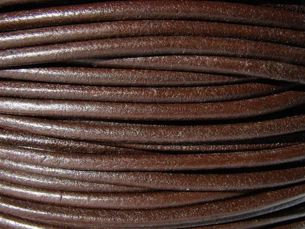 Leather Strap, Leather Cord, Leather Strap 10 M, Approximately 3.0 mm In Brown