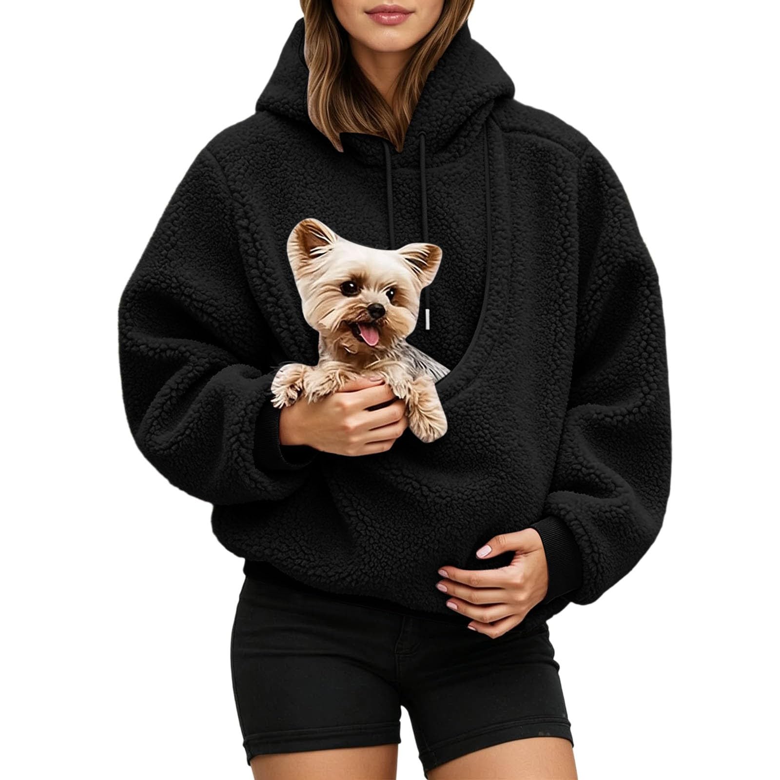 Pet Pouch Hoodie Oversized Pullover for Cats and Small Dogs