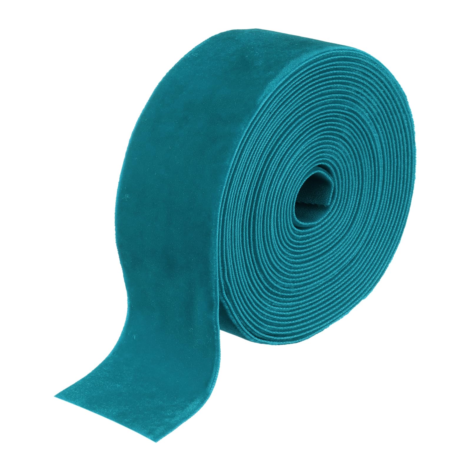 sourcing map Velvet Ribbon 1.5 Inch x 5 Yard Single Face Spool Silky Velvet Fabric for Bouquets DIY Crafts Gift Wrapping Wedding Party Lake Blue โ image 1