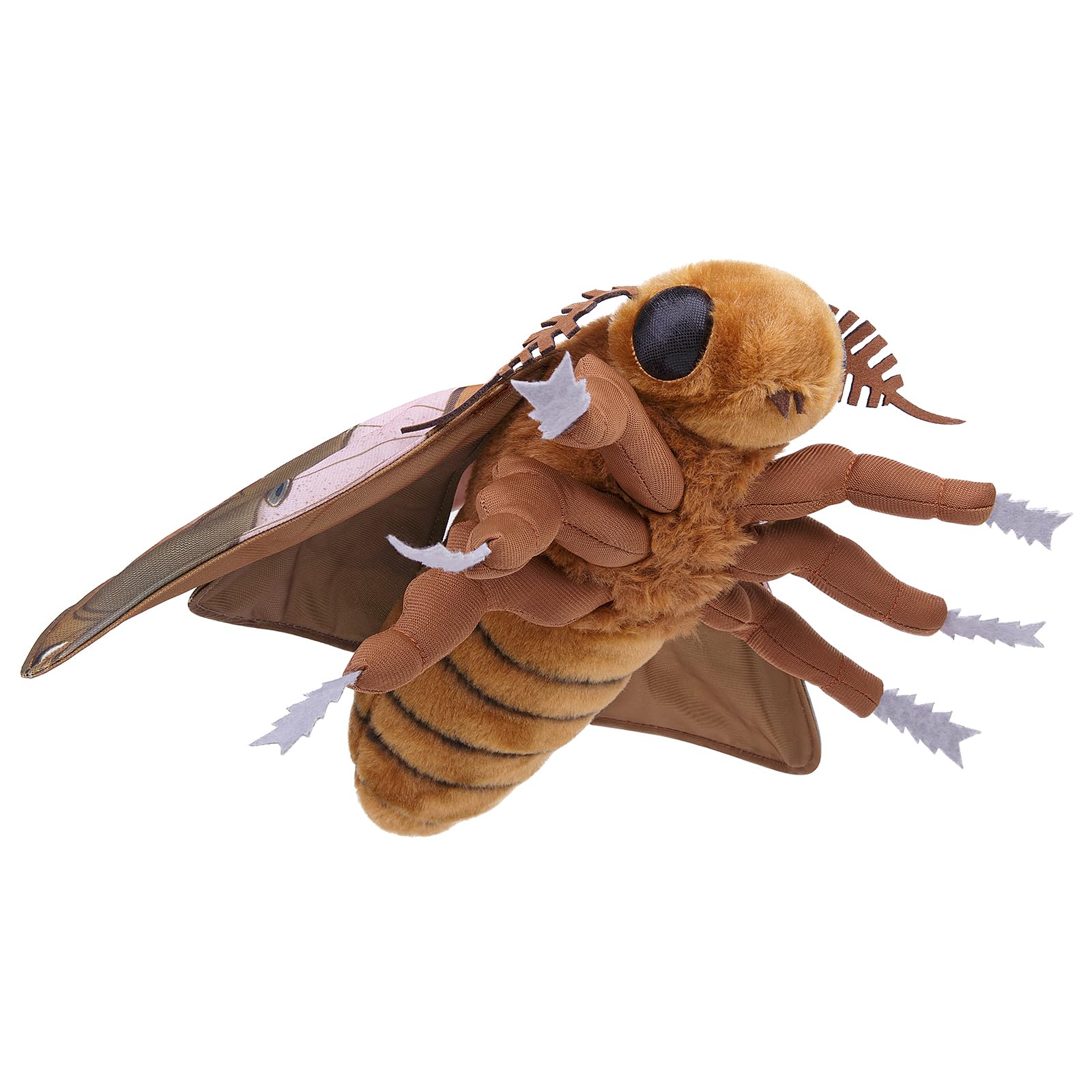 RLOMUTE Ginkgo Moth Plush Simulation Toy, Cute Brown Ginkgo Moth, Soft Plush Animal, 16in - Image 2