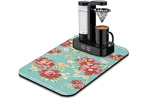 Pioneer Woman Easy-Clean Quick Dish Drying Mat for Kitchen Counter Home Coffee Bar
