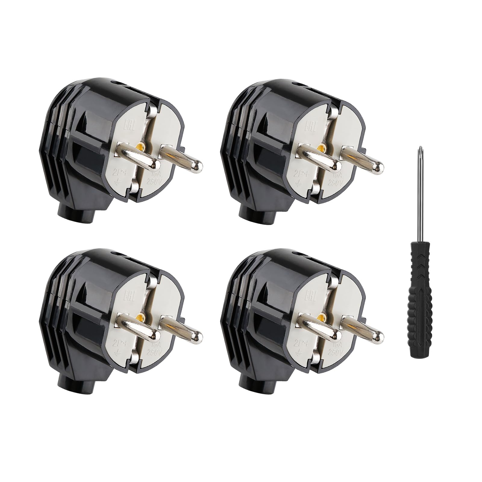4 Stück Euro Stecker Flach,Europäische Flach Stecker,Stecker