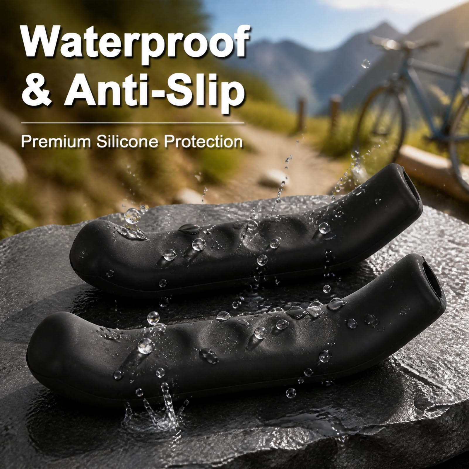 Bike Brake Grips - Anti Slip Silicone Covers -6 Bike Brake Grips - Anti Slip Silicone Covers -6