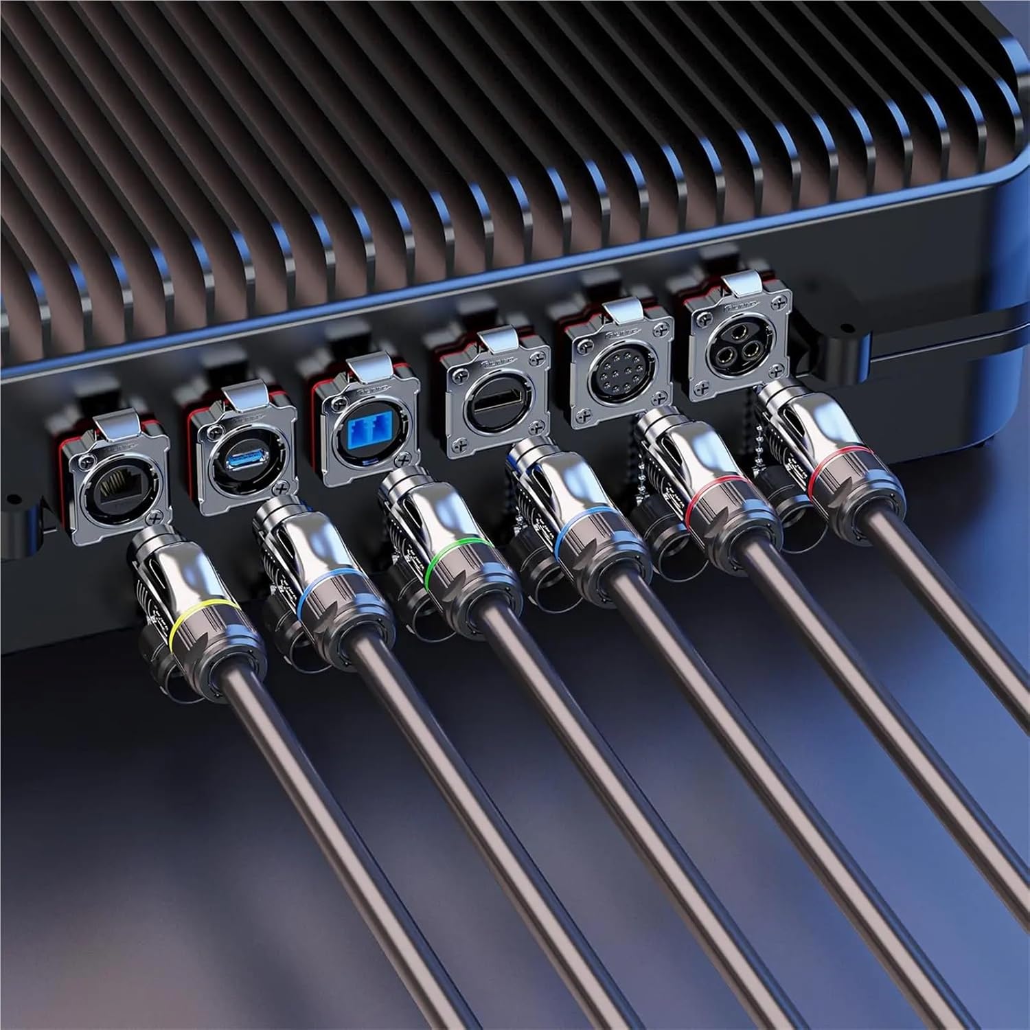 1Pcs Metal Shell RJ45 Connector Ethernet Adapter Waterproof 8P8C Panel Network Cable Coupler LAN Connector for Ethernet Cable(Plug)