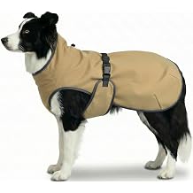 Fleece-Lined Dog Winter Vest, Low Neckline Brown, Large