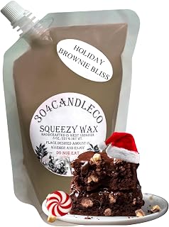 Large Squeeze Soy Wax Melt - 50 SCENTS! - Highly Fragrant & Hand-Crafted - Easy Mix & Match - American Made - Perfect for Wax Warmers (Holiday Brownie Bliss, 8 oz)