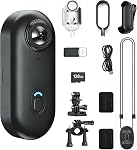 JETO 1080P HD Mini Body Camera, 128GB, 150° Wide Angle, Waterproof Case, Magnetic Pendant & Back Clip, App Remote Live Stream, Portable Wearable Action Cam for Travel | 150° Wide Angle, WiFi App Live View, Waterproof Case 100ft, Helmet Bike Mount, Ma