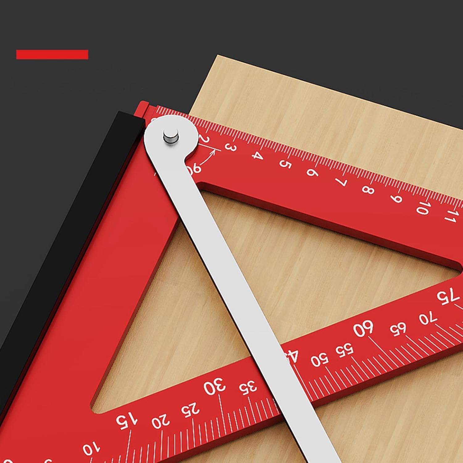 Carpenter Square Aluminum Alloy 90 Degree Multifunctional Rafter Square, Framing Square for Woodworking Projects Construction Site with Clear Scale and Ergonomic Design