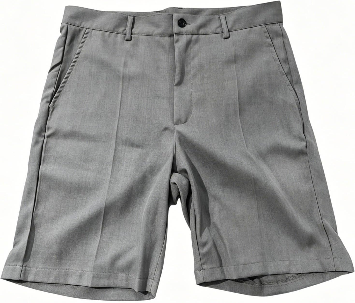 Men's Classic Fit Pleated Dress Shorts 7" Inseam, Lightweight Casual Summer Shorts for Business Office