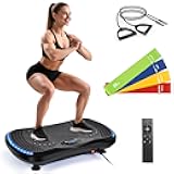 Vibration Plate Exercise Machine for Lymphatic Drainage, Vibration Machine for Full-Body Weight Loss Shaping, Vibrate Fitness Platform 400 Lbs & 200 Adjustable Speeds for Women Men Home