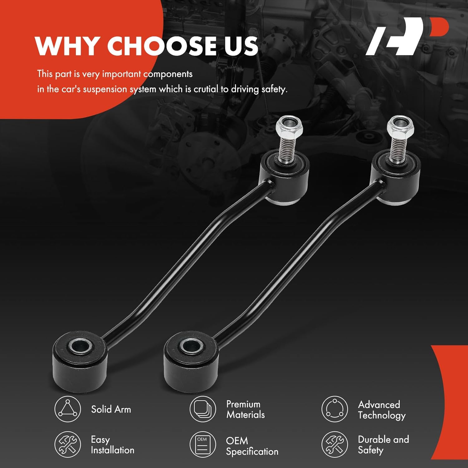 A-Premium 2 x Rear Sway Bar Links Stabilizer Bar Links, Compatible with Ford Explorer 1995-2001, Explorer Sport 2001-2003 & Mercury Mountaineer 1997-2001