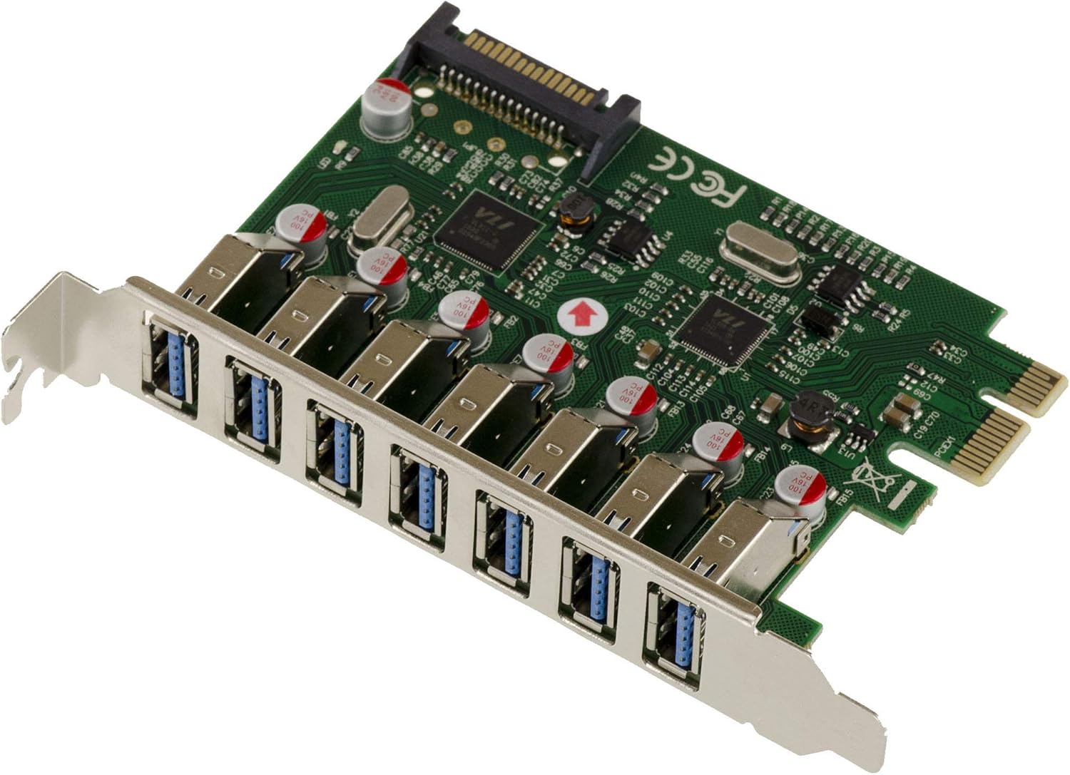 KALEA-INFORMATIQUE PCIe to USB 3.0 controller card with 4 5G ports: 2 external and 2 INTERNAL (19-pin USB3 plug). With chipset Via VLI VL805