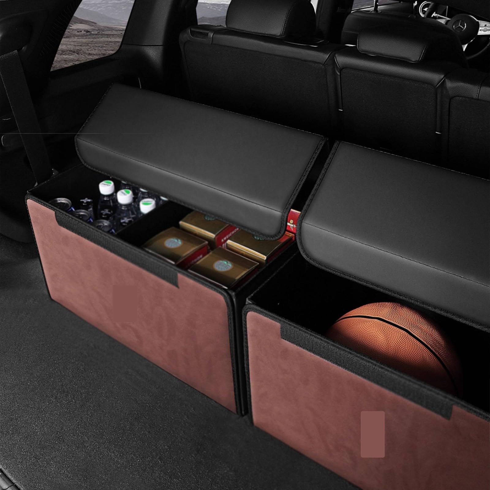 Auto kofferraum organizer für Volkswagen Golf Alltrack(2017-2020) Zubehör kofferraumtasche Maßgeschneiderte perfekt für Einkäufe,Werkzeuge,Camping-Ausrüstung