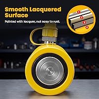 Vista 5 de NEWTRY Cilindro Hidráulico de 10 Toneladas Jack Largo de 4" de Carrera Porta Power Ram Jack Cilindro de Elevación Se Retrae Automáticamente