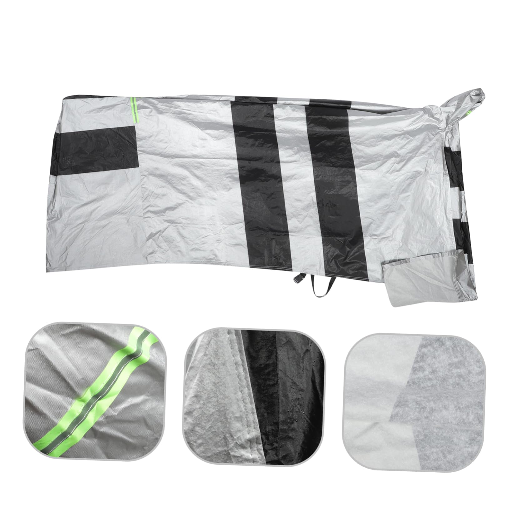 ULTECHNOVO Housse de Protection en Coton Flock Noir et Argenté Imperméable pour Trottinette Électrique et Vélo pour Usage Extérieur Pluie et Poussière
