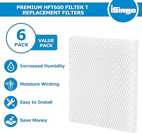 Vista 5 de iSingo Humidificador que absorbe HFT600 Fil-TER T para Honeywell Hev615 Hev620 Humidificador, compatible con Honeywell HFT600 Humidificador Fil-TER