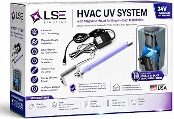 LSE Lighting 24V 14-Inch UVC HVAC Duct Lamp for AC Air Systems