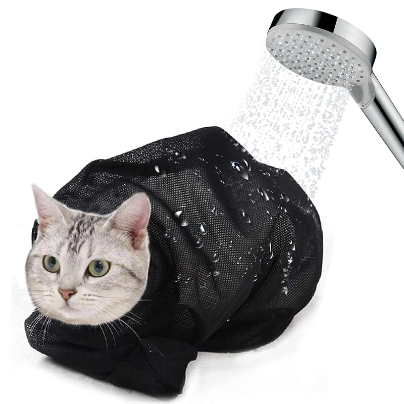 Bolsa ajustável de banho e tosa para gatos em malha respirável ASOCEA, 1 unidade