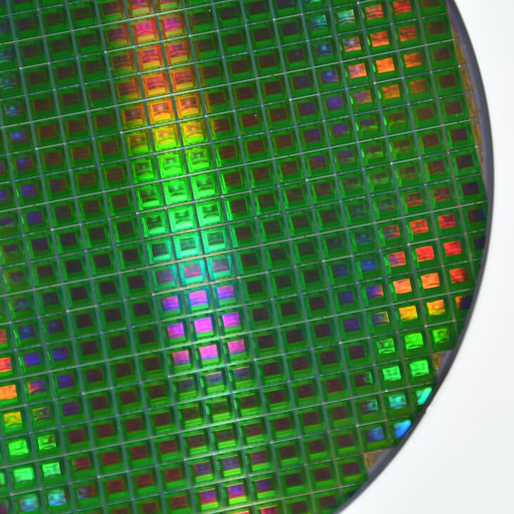 8-inch Green Silicon Wafer, Integrated Circuit IC Chips, Part # 803 semiconductor Integrated Circuit for Exhibition, Teaching