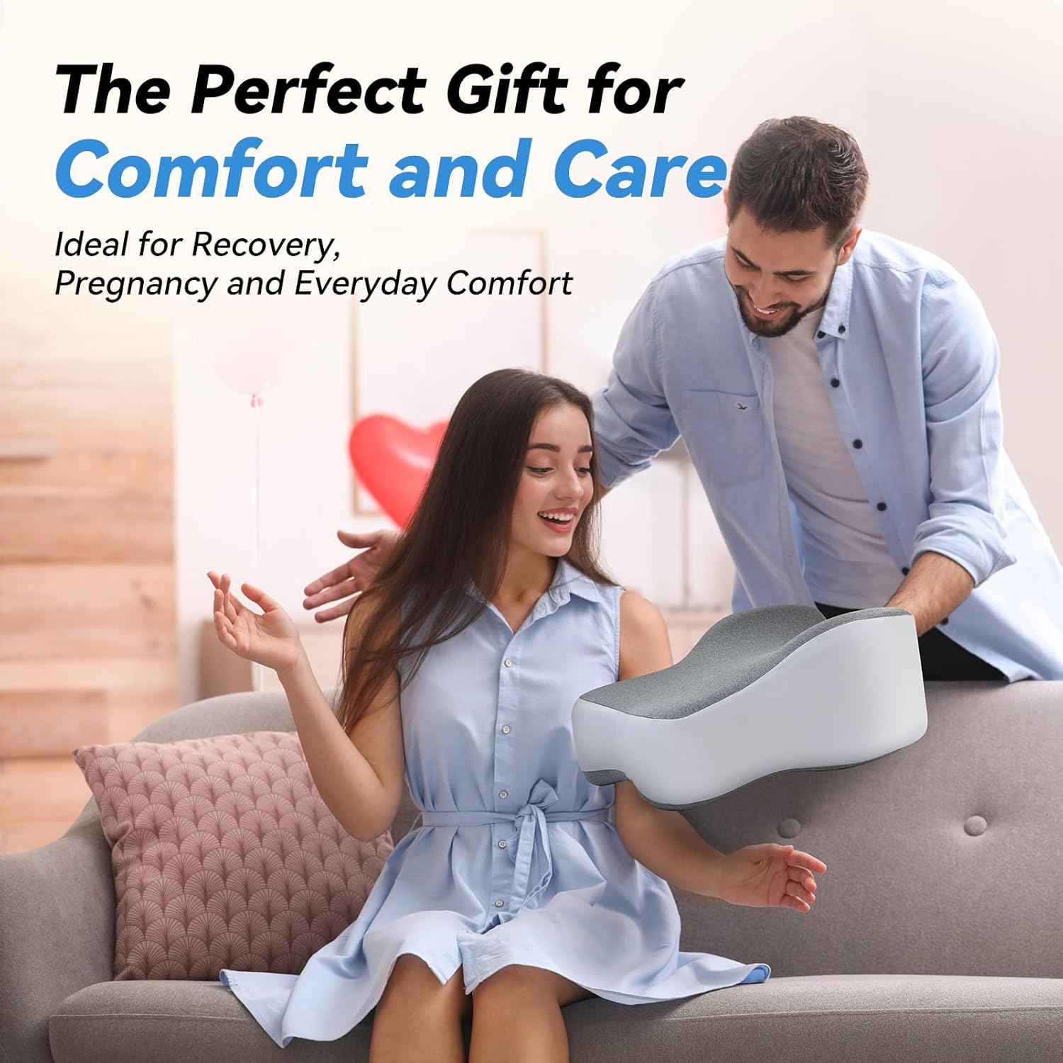UJPFEO Knee Pillow for Side Sleepers,Leg Pillows for Sciatica,Knees,Hips,Joints Between Legs,Back Pain Relief When Side Sleeping Spine Alignment Support for Knee Surgery Recovery