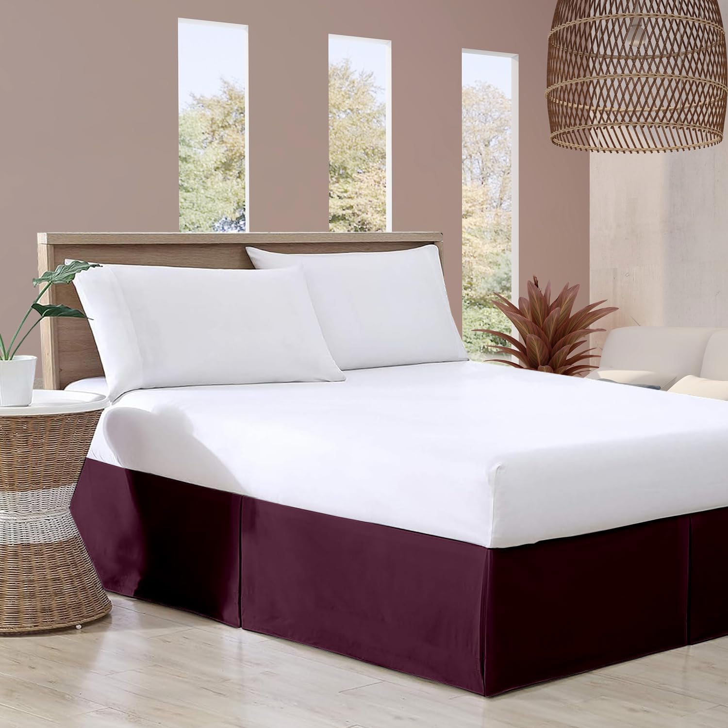 Royal Trazers Wine Bed Skirt Twin Size Twin Bed Skirt 11