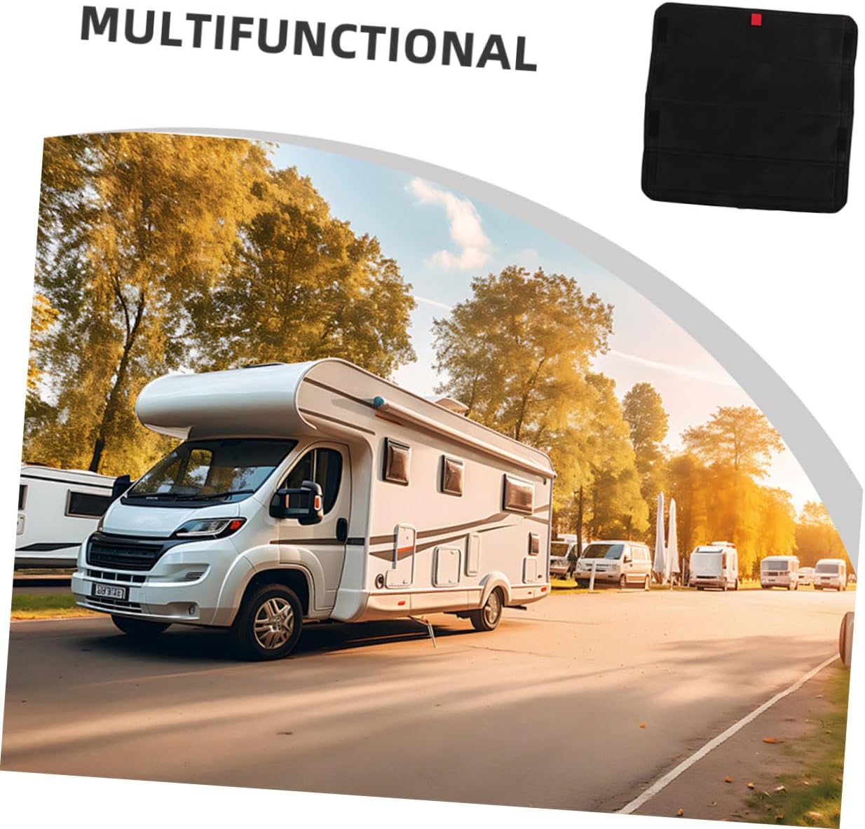 SOLUSTRE 2pcs Rv Blackout Window Cover Uv Protection Shade for Camper Trailer Vent Foldable Privacy Screen Durable Oxford Fabric