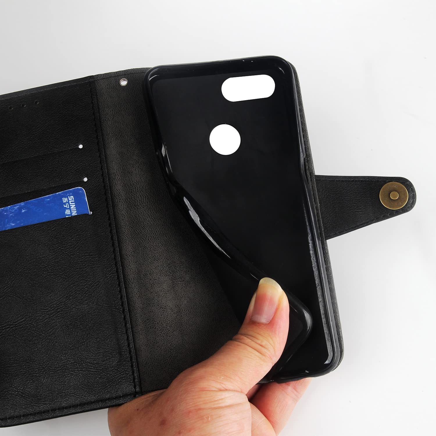 Custodia Portafoglio Premium In PU Pelle Per OUKITEL WP7 6.53" - Protezione TPU E Silicone, Nero