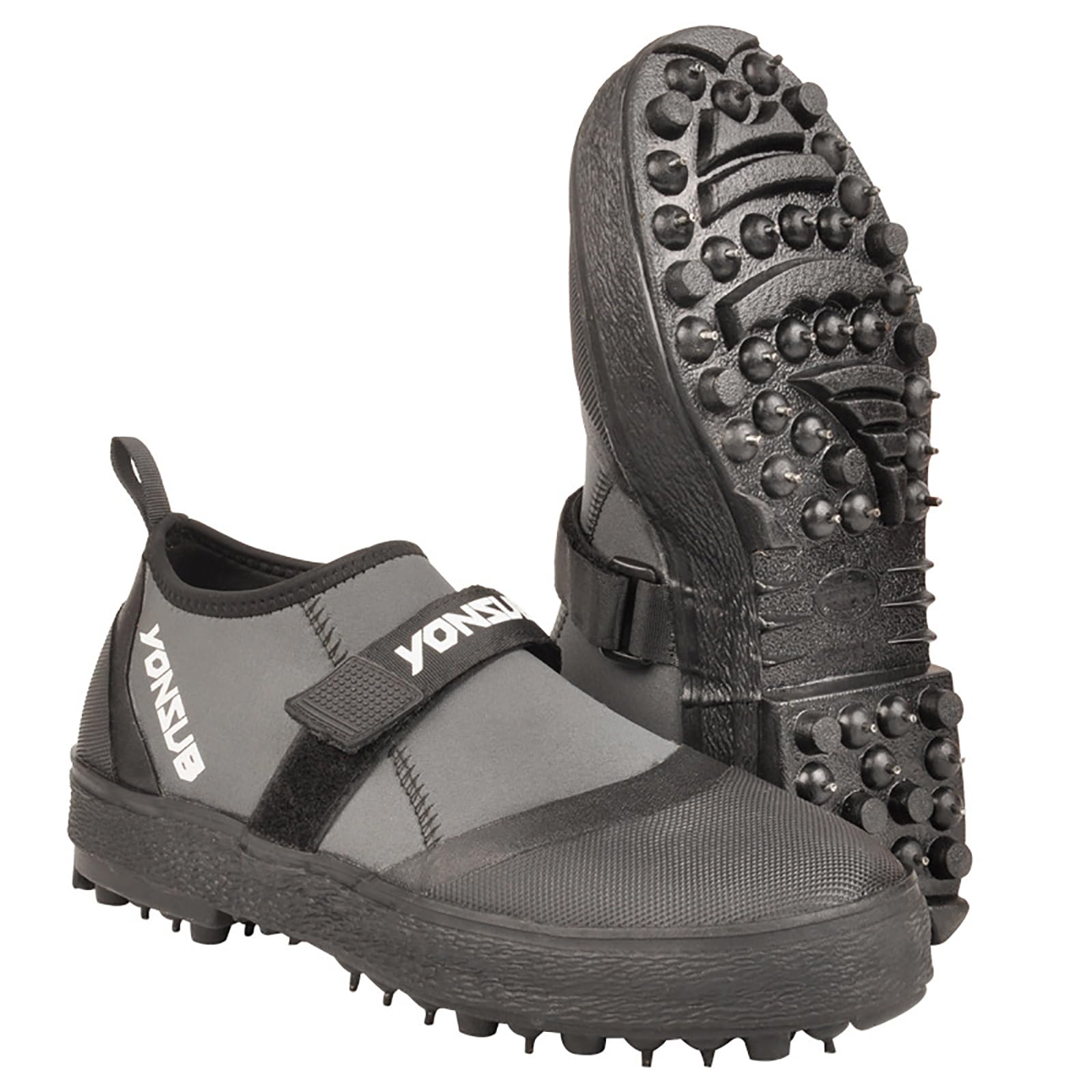 Botas de pesca antideslizantes de neopreno, zapatos de vadeo ligeros con suela tachonada de acero y protección de los dedos para pesca en roca, senderismo y deportes al aire libre