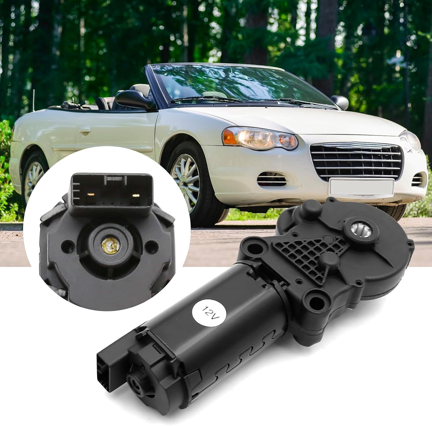 Convertible Soft Top Latch Assembly Motor, Replacement for Chrysler 200 2011-2014, Replacement for Chrysler Sebring 2008-2014, 68028392AA 68028392AB