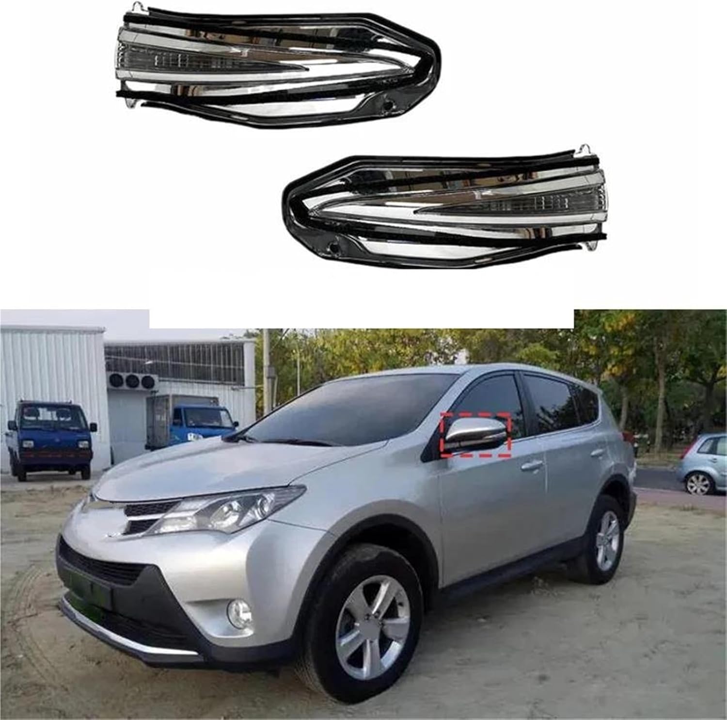 車用左右バックミラーリピーターランプサイドインジケーター に適合するRAV4 2012-2016 81730-42020 81740