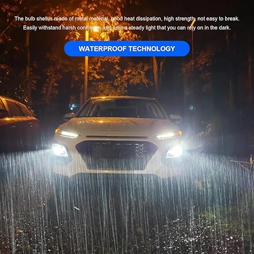 Miniatura 4 de 4 luces antiniebla LED H3 para automóvil, 12SMD 5050 antiniebla, luces de circulación diurna superbrillantes de 6000 K, repuesto para la mayoría de