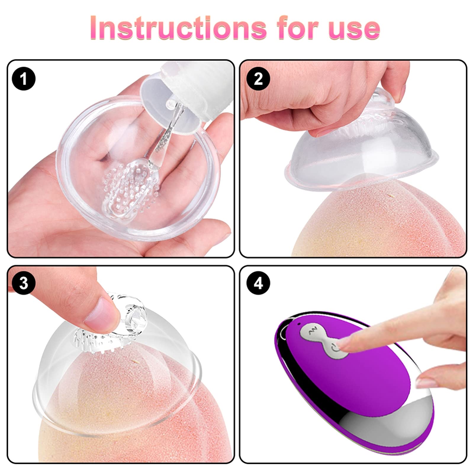 Vibromasseur 20 Modes Sucker de Mamelon Vibrantes,Juguetes Sexuales Pour Femme Appareil de Massage Pompe Stimulateur De Poitrine Adulte pour Couple/Femme/Homme,Rosado