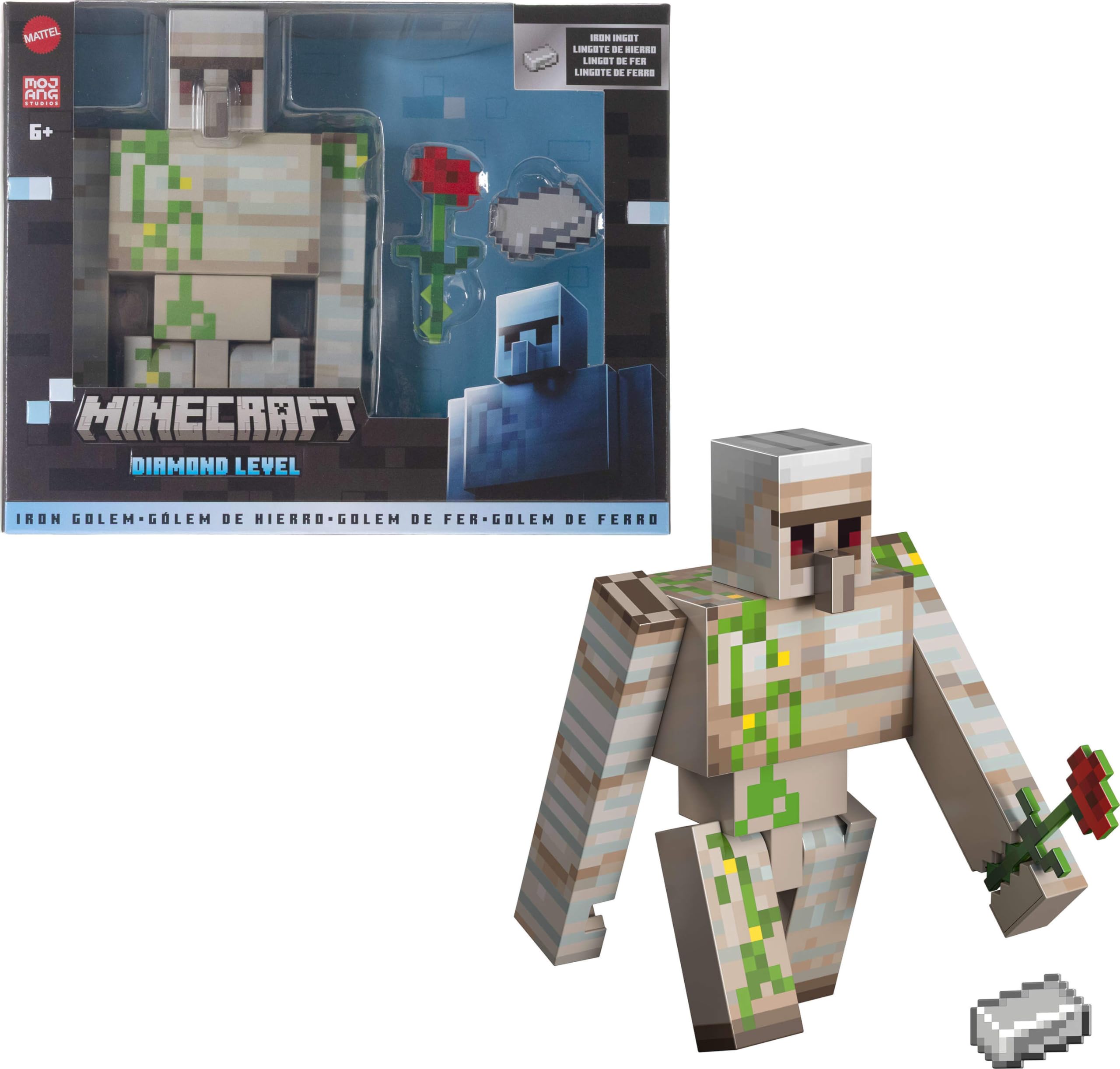 Amazon.com: ​Minecraft Diamond Level Iron Golem Action Figure with