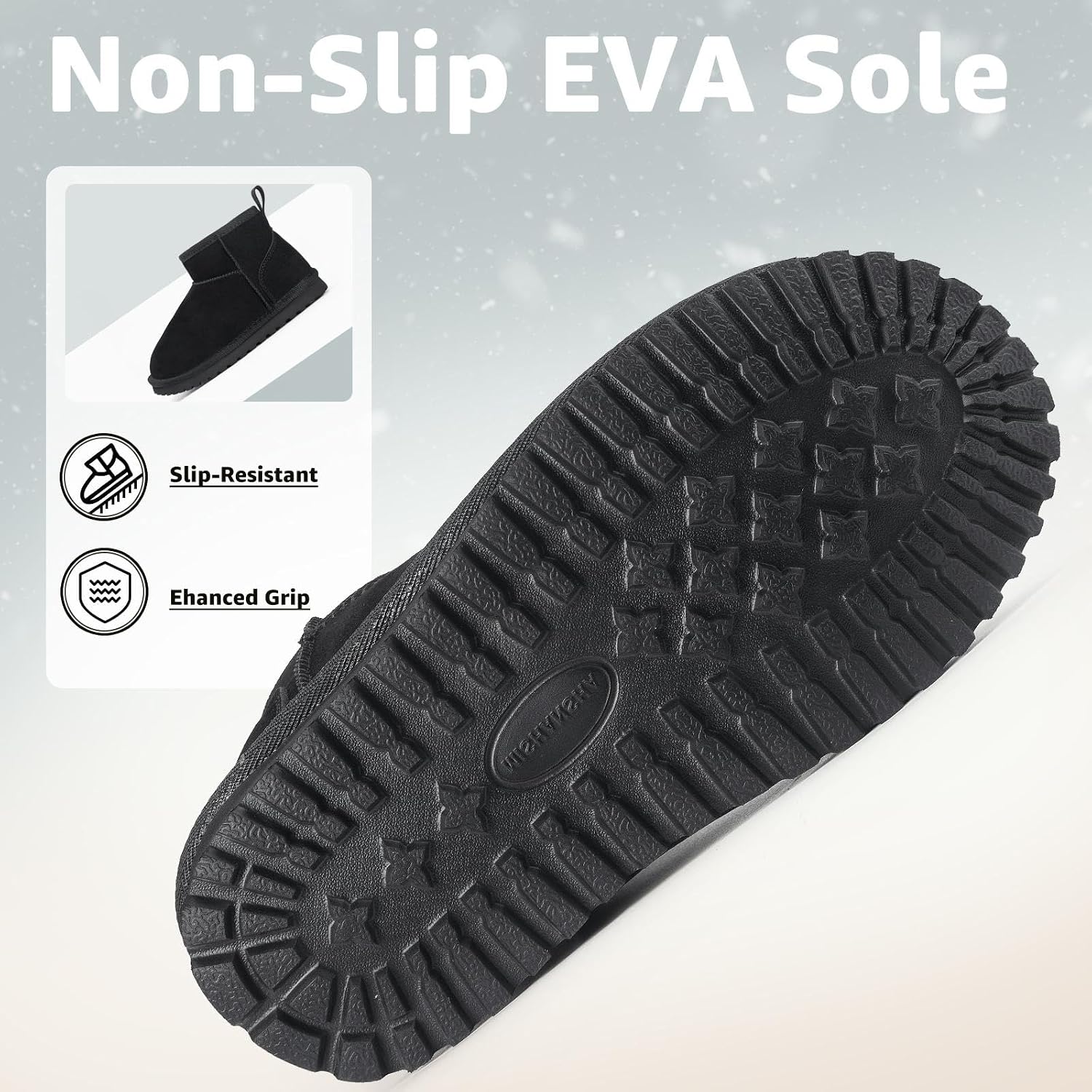 Mishansha Kids Winter Snow Boots Boys Girls for Toddler Little Kid Big Kid | Insulated with Plush Lining Faux Suede Kids Booties Water-Resistant Anti-Slip EVA Sole Cold Weather School Walking Outdoor
