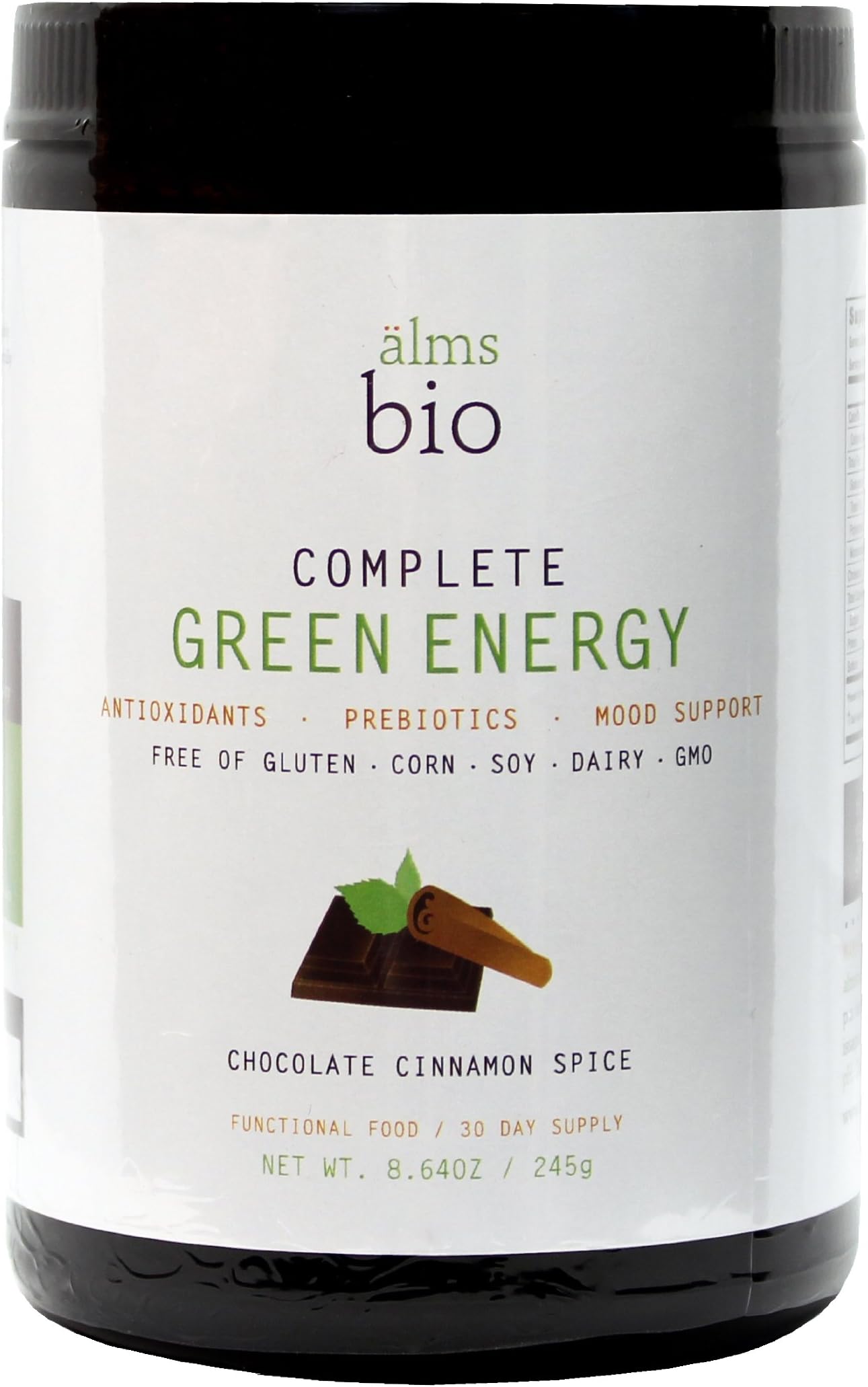 AlmsBio - Complete Green Energy, Chocolate Cinnamon Spice (Vegan)