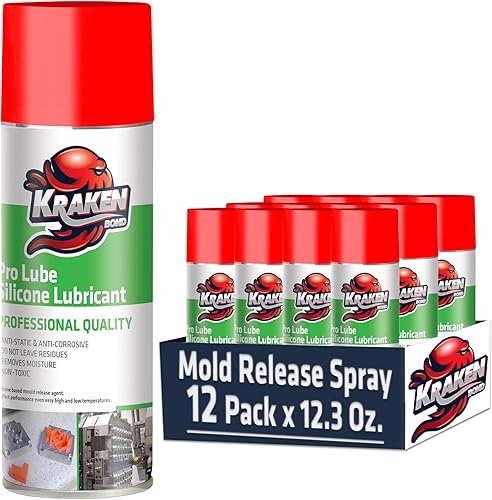 Kraken Bond Spray de liberación de moho de silicona Agente de liberación de moho a alta temperatura Lubrica, protege y renueva Antiestático y