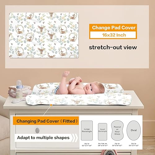 Miniatura 5 de Juego de ropa de cama personalizado para cuna, cómodo juego de cuna de 5 piezas, diseño de animales de dibujos animados, manta con nombre