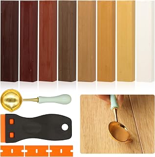Hartwachs Reparaturset 8 Farben Braun, Laminat Reparaturset | Parkett Reparaturset, Fliesen Reparaturset, Vinyl Reparaturset, Holz Reparaturset für Löcher, Kratzer und Risse in Laminat