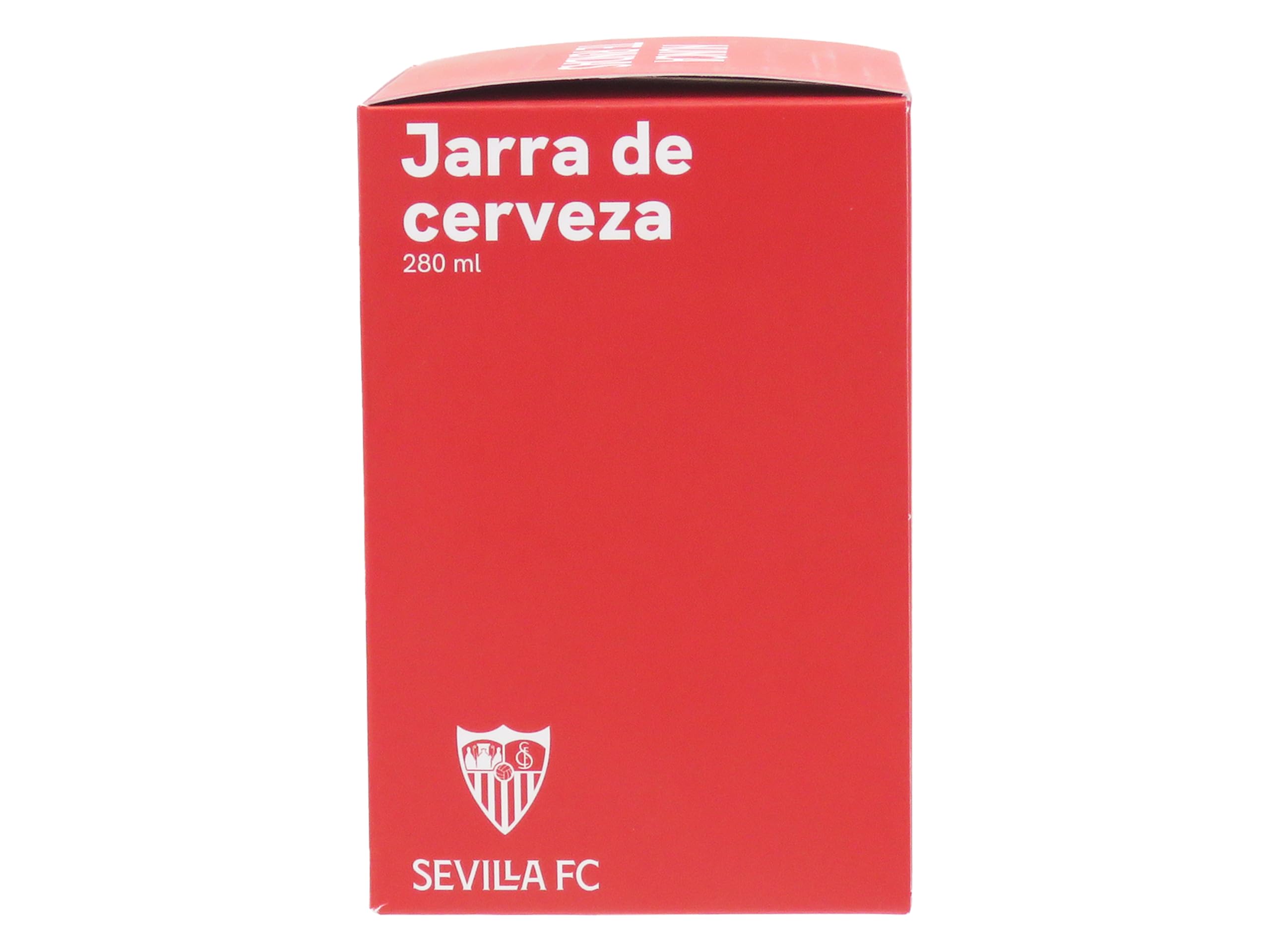 CYPBRANDS Sevilla FC, Jarra de Cerveza, Vidrio, Capacidad 280 ml, Transparente, Producto Oficial