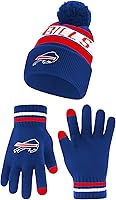 Vista 36 de Ultra Game Gorro de invierno de punto súper suave oficial de la NFL con guantes extra cálidos para pantalla táctil