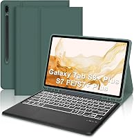 JADEMALL Samsung Galaxy Tab S8+ S7+ 12,4" Billentyűzet Trackpad Tok Sötétzöld 1