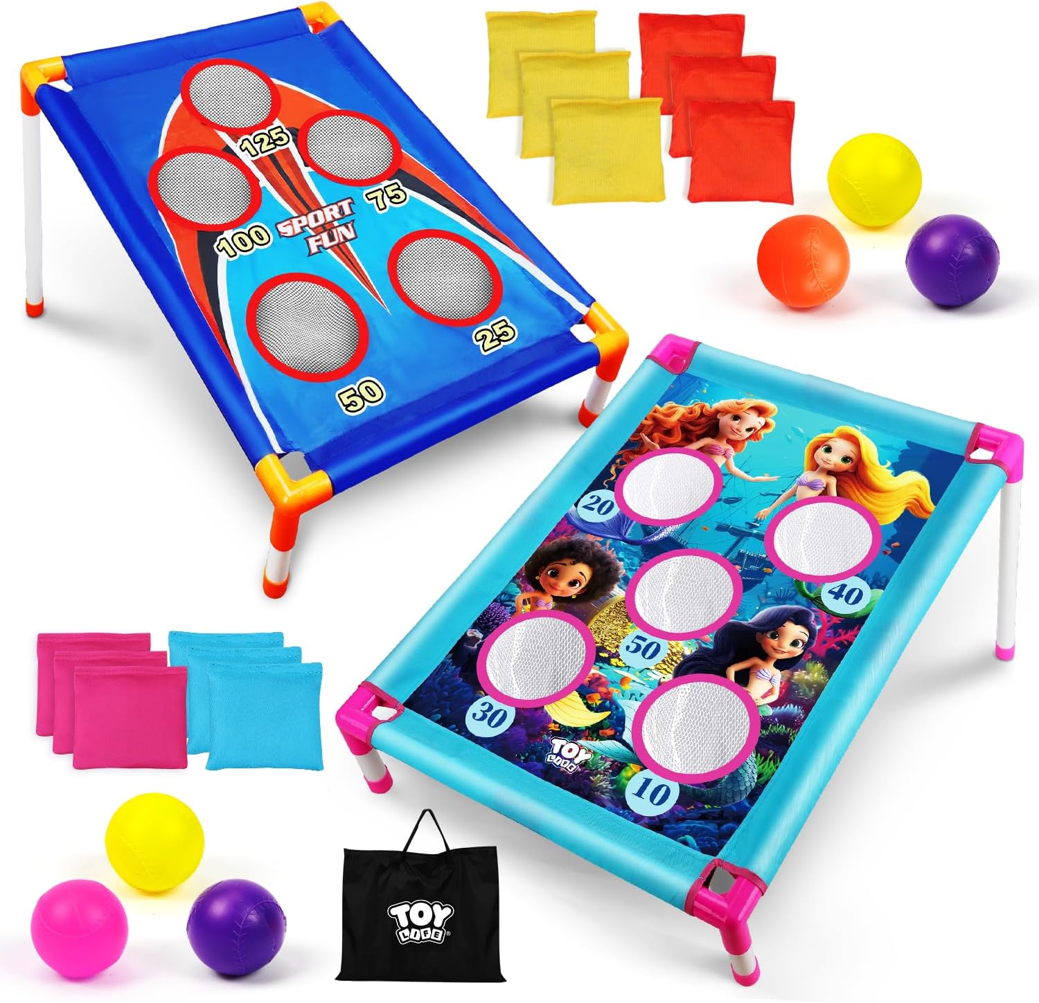 TOY Life Bean Bags Toss Game, Cornhole, Outdoor Toys for Kids Ages 4-8, Corn Hole, Cornhole Set, Sports & Outdoor Play Toys, Outside Toys for Kids Ages 4-8, Outdoor Activities for Kids, Backyard Toys