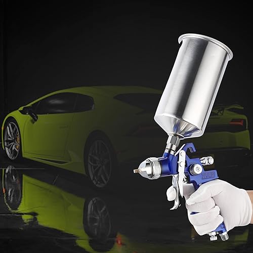Miniatura 6 de ENDOZER Juego profesional de pistola de pulverización de aire de alimentación por gravedad HVLP con boquillas de 1.4, 1.7, 2.0mm, pistola de pintura