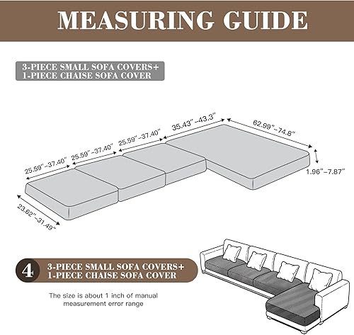 Miniatura 2 de Fundas de cojín para sofá seccional, fundas de sofá elásticas resistentes al desgaste para silla, cojín de muebles, protector de muebles, funda de