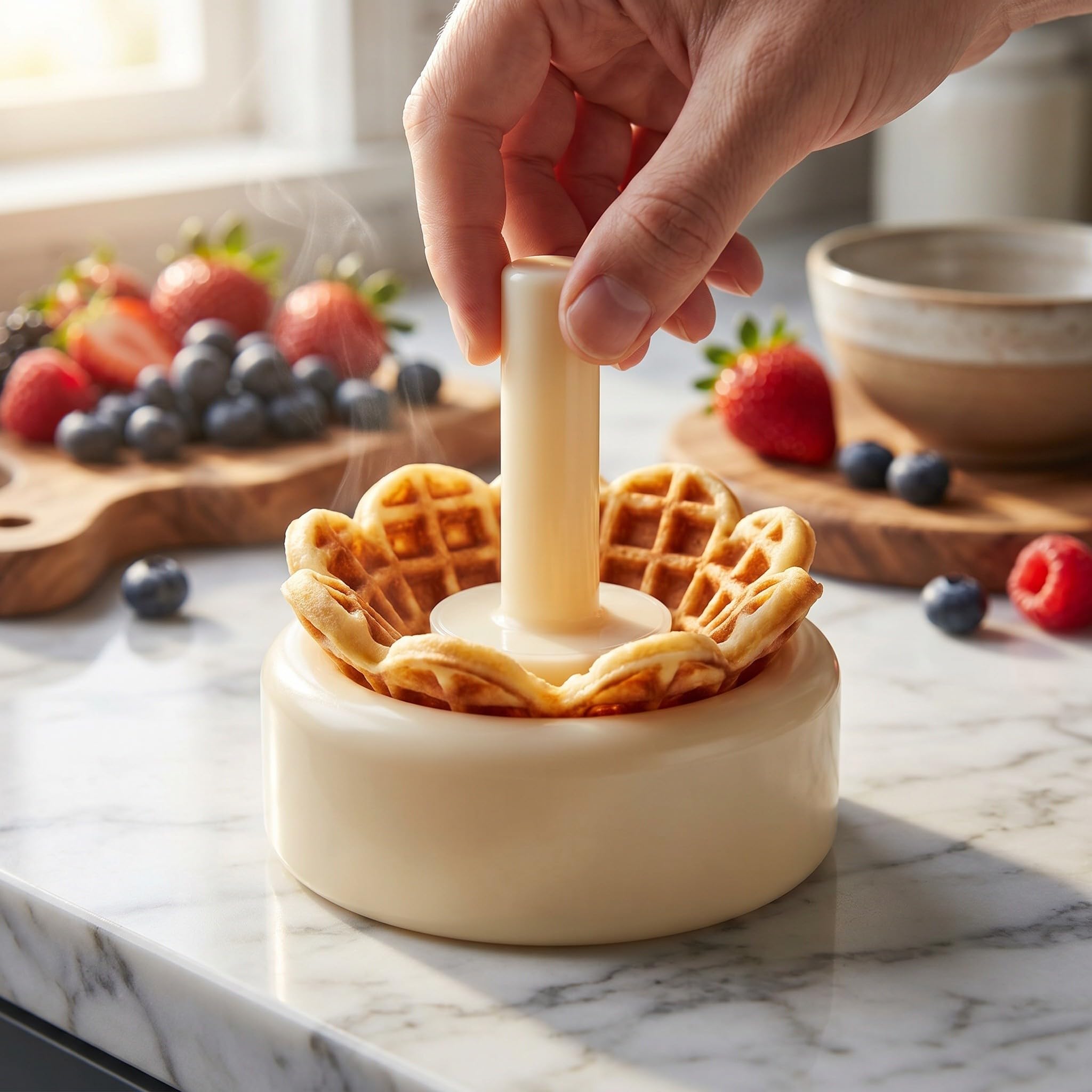 Operitacx Juego de 3 herramientas para formar conos de gofre, moldes para conos y cuencos de helado, moldes de plástico para rollos de huevo para repostería casera, rodillo reutilizable para cuernos
