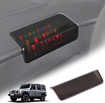 Dashboard Warning Light Display Cover Trim Compatible with INEOS Grenadier 2020-2024 Center Console Display Protection Cover Trim Anti-Scratch Interior Accessories Transparent Gray