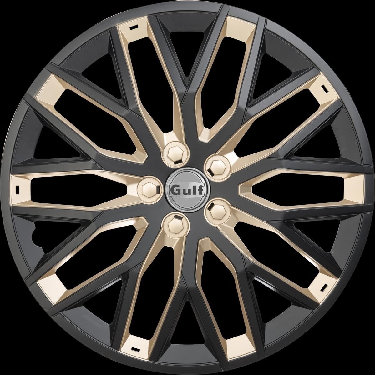 GULF E13GT40.BKBS Enjoliveur GT40, Noir/Argent, Set de 4, 13" - 3