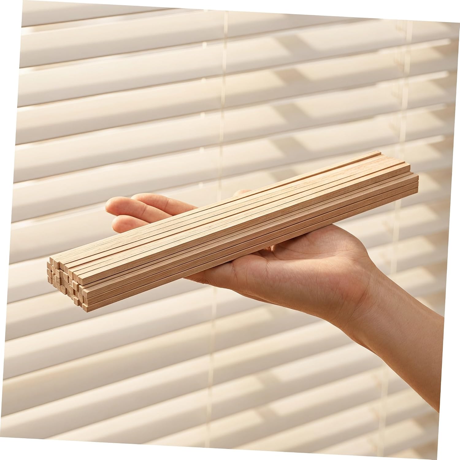70pcs Unfinished Square Balsa Wood Sticks for Crafting Projects