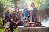 Vista 5 de Walden Backyards - Rejilla redonda para fogatas de alta temperatura, de acero resistente para uso en exteriores, para fogatas y hogueras al aire